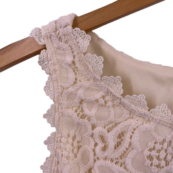 City Studio Ivory Lace Fit & Flare Dress Sz 11 NWT - Picture 4 of 6